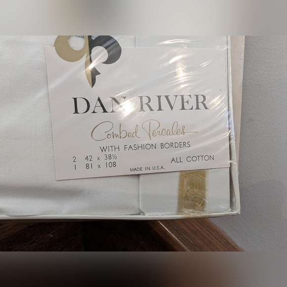 Vintage Dan River  Cotton Made In The USA Sheet & 2 Pillow Cases - Picture 2 of 9